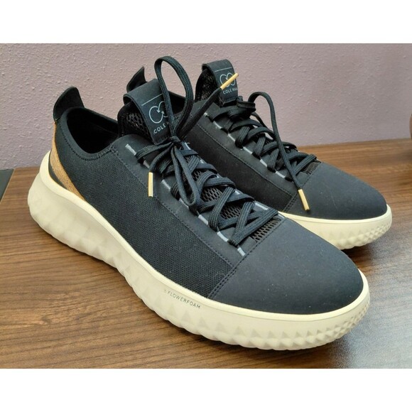 COLE HAAN Men's ZeroGrand Black/Cork Sneakers Size 12M Flowerfoam - Picture 1 of 8